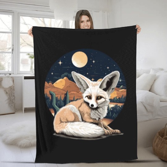 Fennec Fox Fleece Blankets