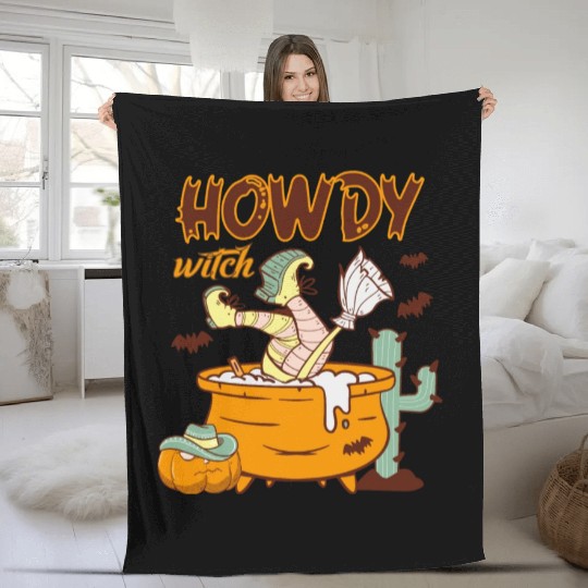Howdy Witch Fleece Blankets
