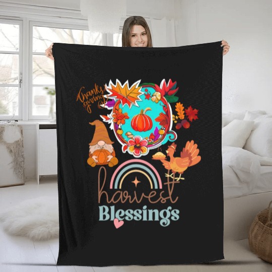 "Harvest Blessings" Fleece Blankets