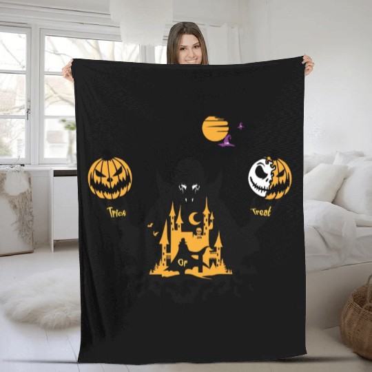 Trick Or Treat Vampire Fleece Blankets