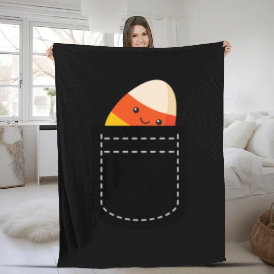 Cool Candy Corn For Men Women Pocket Candy Corn Fleece Blankets