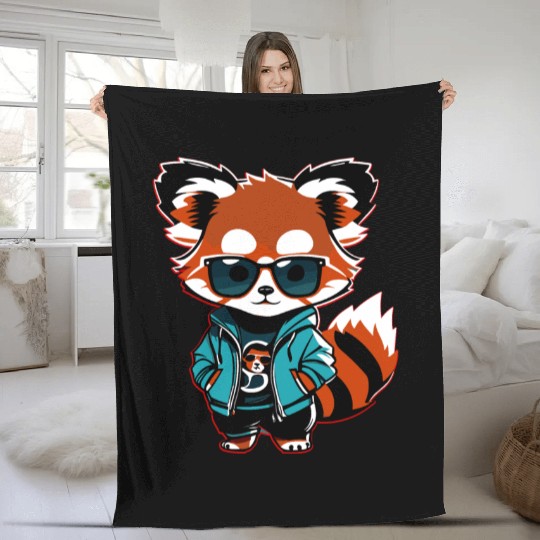 Kawaii Red Panda Fleece Blankets
