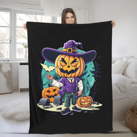 Boy Candy Punppkin Halloween Fleece Blankets