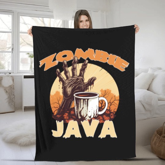 Zombie Java Coffee and Halloween Fleece Blankets
