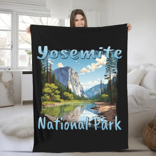 Yosemite National Park: Colorful Landscape in Fleece Blankets