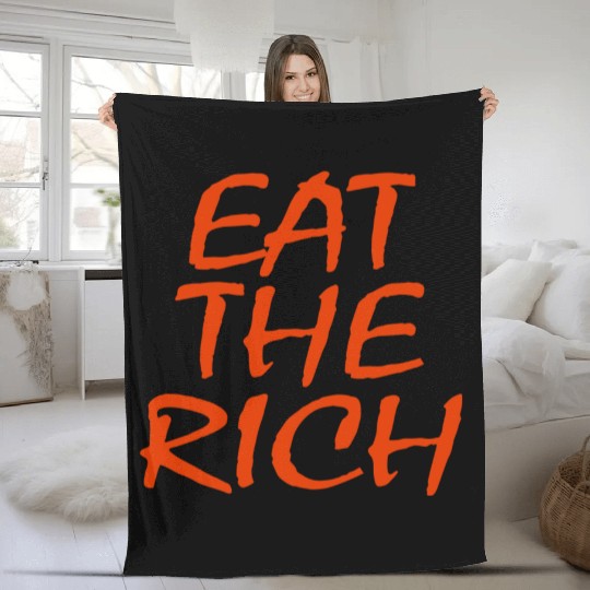 UAW Eat The Rich Fleece Blankets