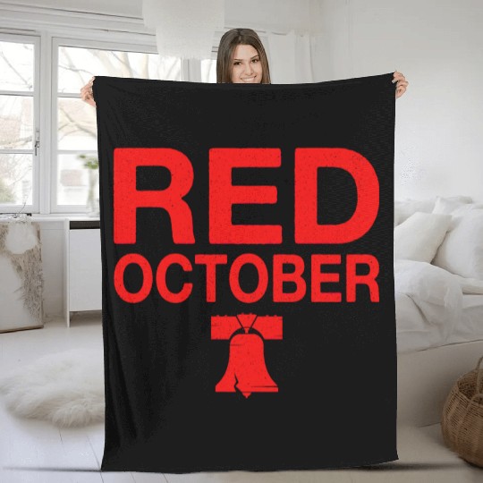 Vintage Red October Philly Philadelphia Fleece Blankets