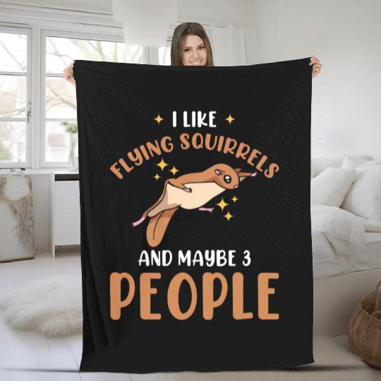 Flying Squirrel Lover Fleece Blankets