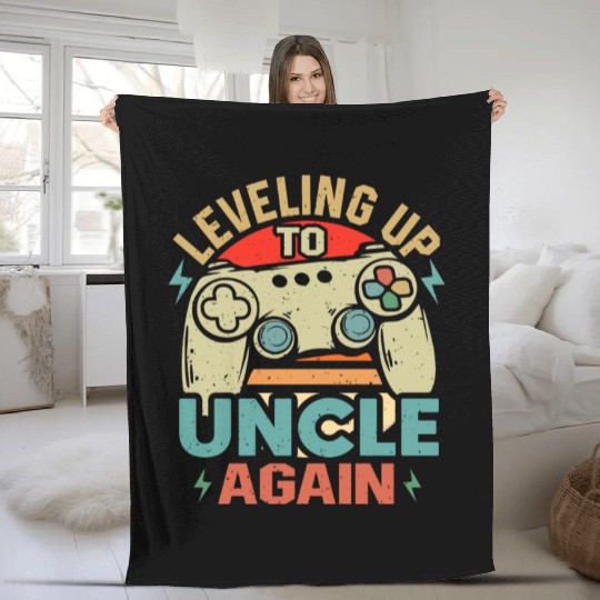 Leveling Up To Uncle Again Gamer Promoted To Uncle Fleece Blankets