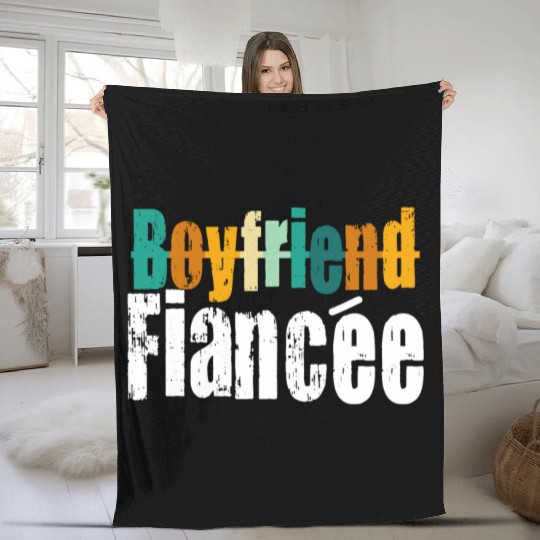 Couple Engagement Engaged Men Funny Fiancee Fleece Blankets