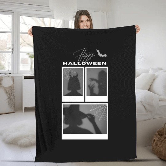 Happy Halloween design Fleece Blankets