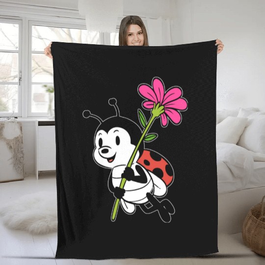 Cute Ladybug Nature Lover Gift Fleece Blankets