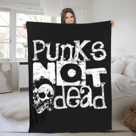 Punks Not Dead - Punk Fleece Blankets