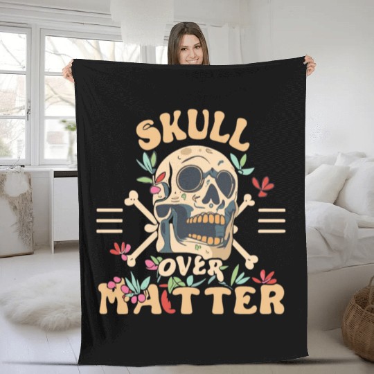 Totenkopf Skull Skulls Totenschädel Spruch Fleece Blankets