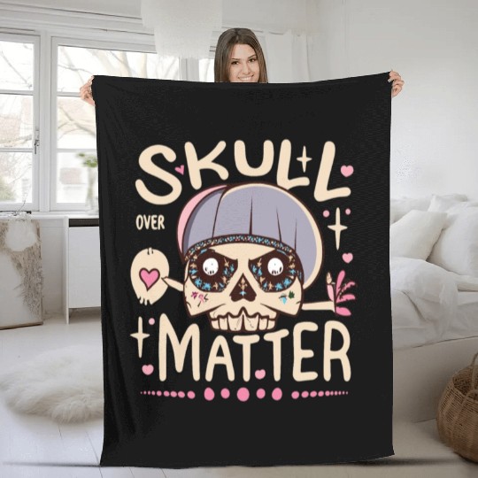 Totenkopf Skull Skulls Totenschädel Spruch Fleece Blankets