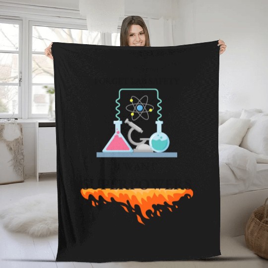 Inner Hero to Forget Lab Safety for Superpowers Fleece Blankets
