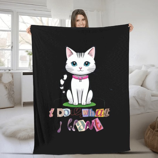 I Do What I Want Fleece Blankets, Independent Fleece Blankets, Funny