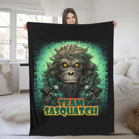 Team Sasquatch Fleece Blankets