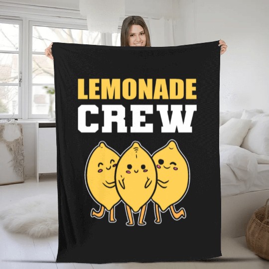 Lemonade Crew Fruits Lover Gift Fleece Blankets