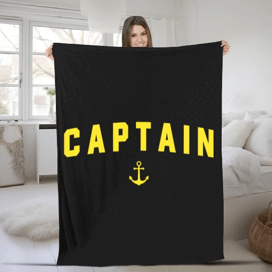 Navy Blue Captain Fleece Blankets