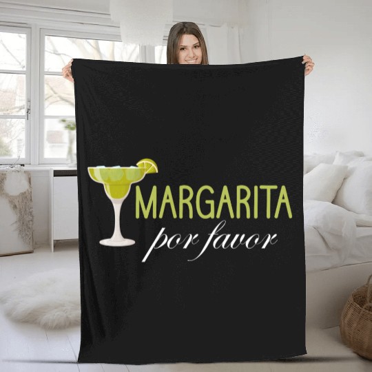 Margarita Por Favor Mexico Siesta Festivals Fleece Blankets