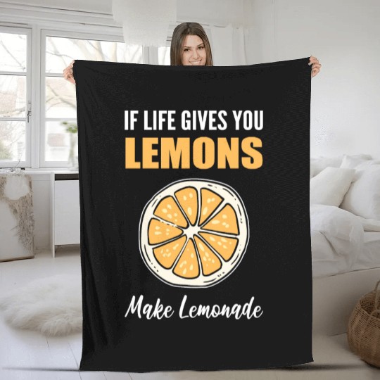 Make Lemonade Cook Or Chef Gift Fleece Blankets