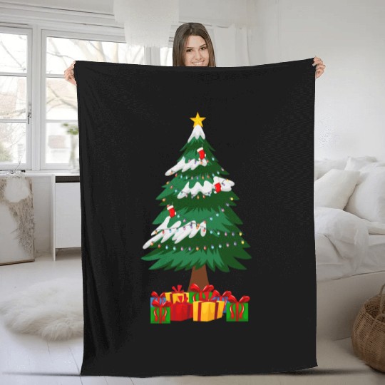 Merry Christmas Tree with Surprise Presents Boxes Fleece Blankets
