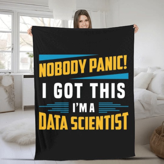 Data Mining Nobody Panic I Got This Data Analyst Fleece Blankets