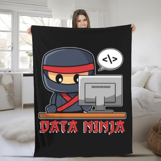 Data Mining Data Ninja Programmer Machine Learning Fleece Blankets