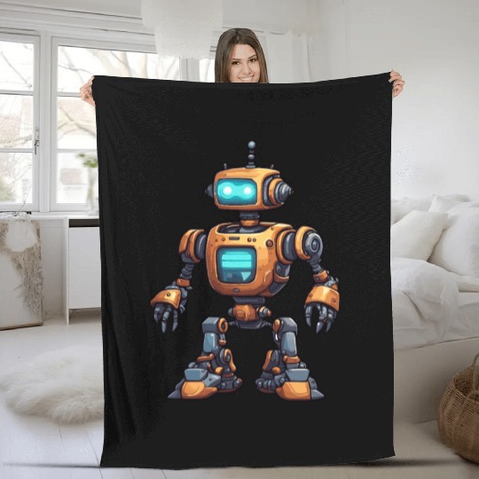 Robot / Machine / AI / Innovation / Computer Fleece Blankets