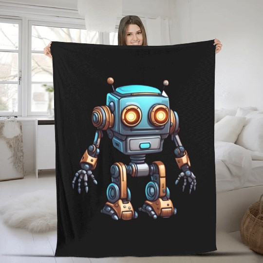 Robot / Machine / AI / Innovation / Computer Fleece Blankets