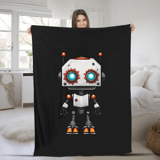 Robot / Machine / AI / Innovation / Computer Fleece Blankets