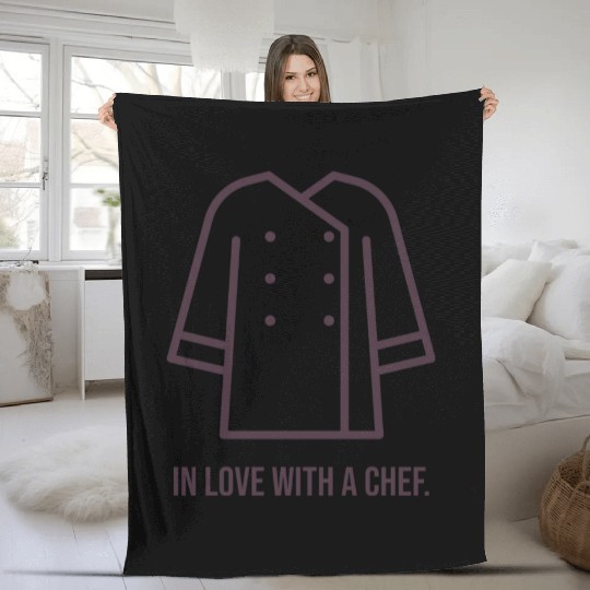 In love with a chef Fleece Blankets