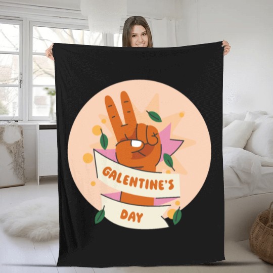 Be My Galentine. Galentine's Day Fleece Blankets