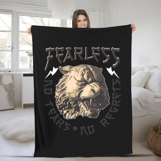 Fearless Tears No Regrfts Fleece Blankets
