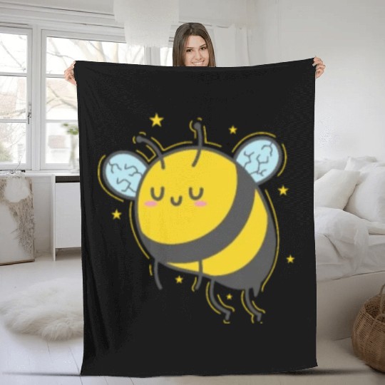 Bee Honey Animals Nature Fleece Blankets
