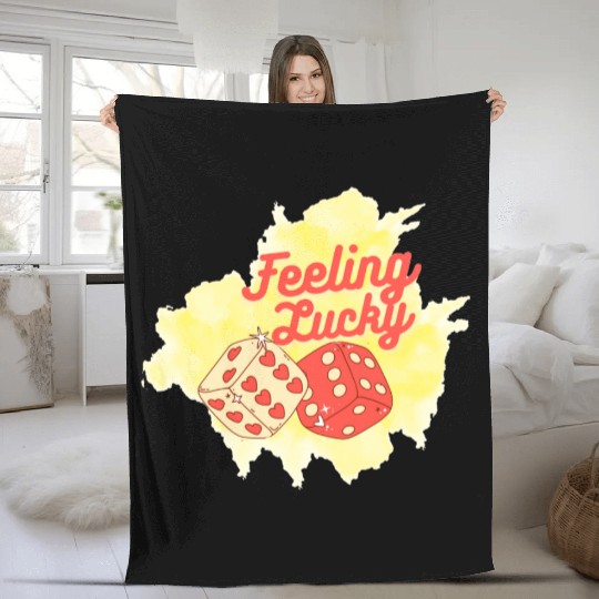 Feeling lucky Fleece Blankets