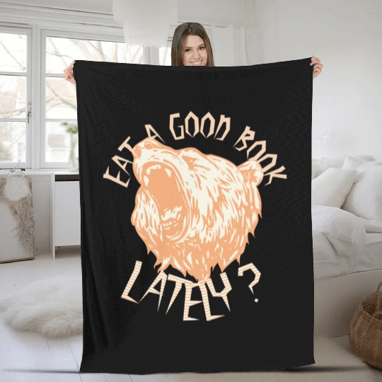 Eat a Good Book Lately Fleece Blankets