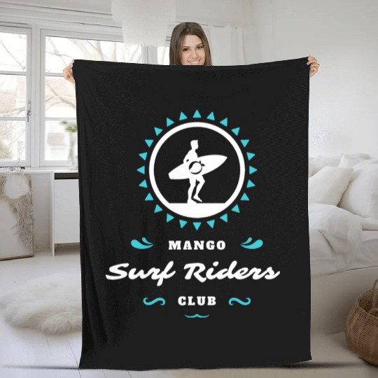 Mango Surf Riders Fleece Blankets