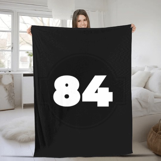 Congratulations 84 Years Old - Number Eighty-Four Fleece Blankets