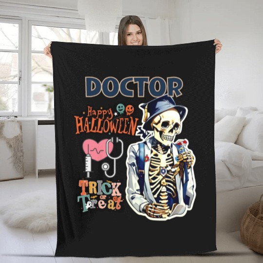 "Spooky Medical Greetings" Fleece Blankets