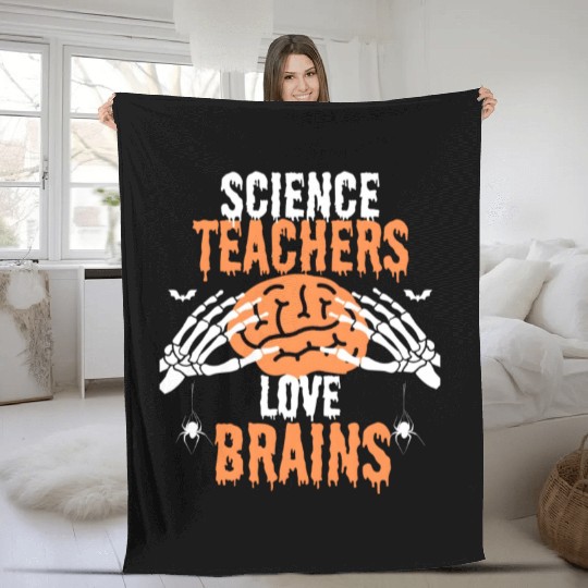 Halloween science teacher Fleece Blankets
