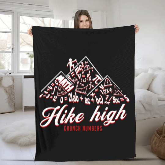 Hike high, crunch numbers Fleece Blankets