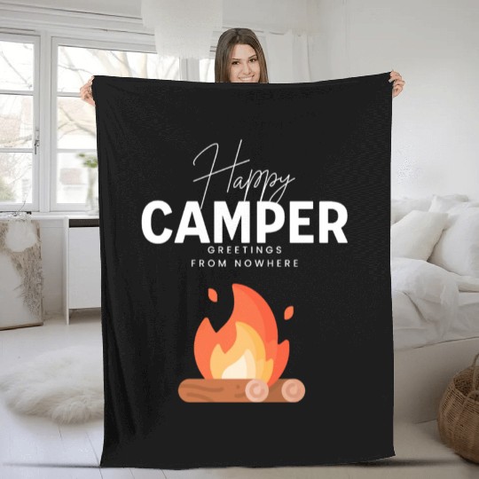 Happy Camper Fleece Blankets