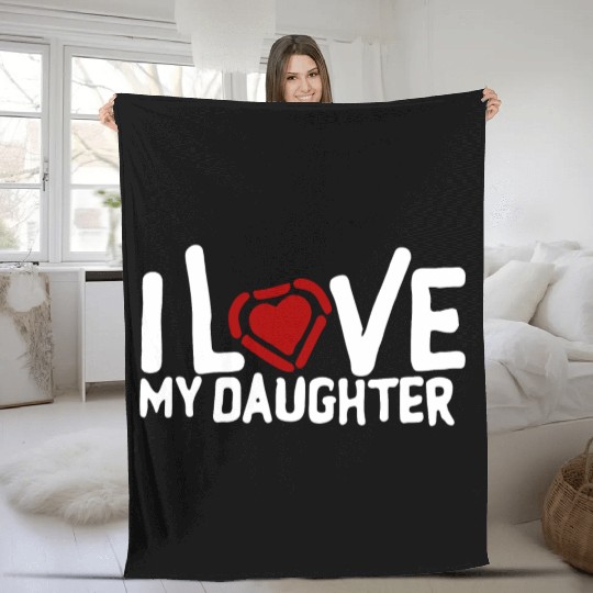 I love my daughter Fleece Blankets