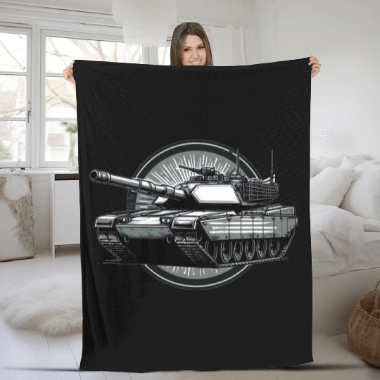Legendary M1 Abrams Tank: American Military Art Fleece Blankets