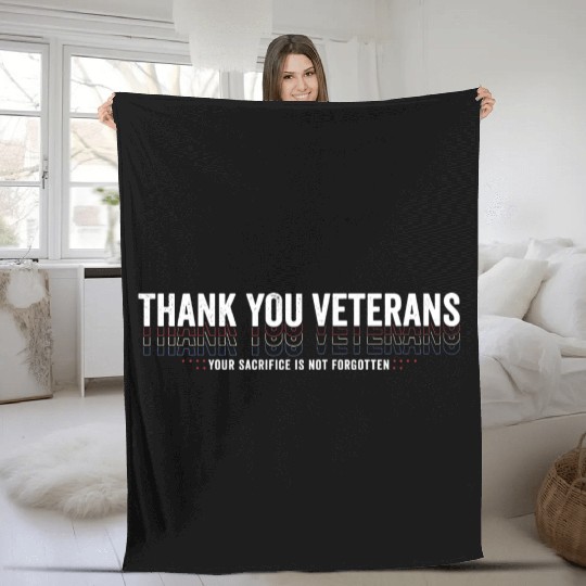 Thank You Veterans! Thank You For Your Service Fleece Blankets