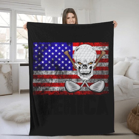 Merica Golf Fleece Blankets