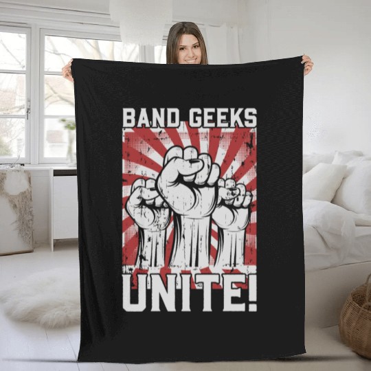 Funny Marching Band Musician Band Director Fleece Blankets
