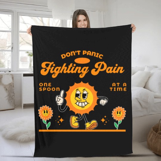 Fighting Pain One Spoon at a Time Fleece Blankets